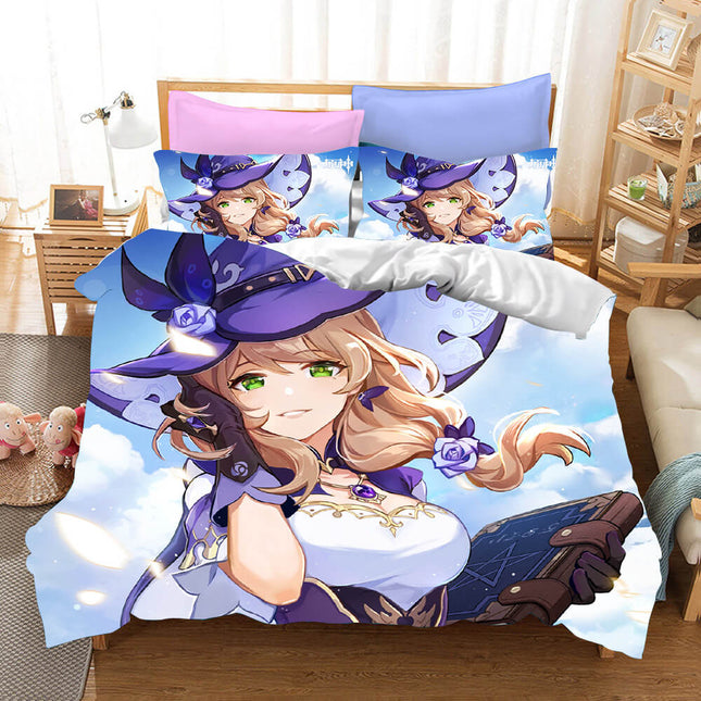 Genshin Impact Bedding Set Quilt Cover Without Filler