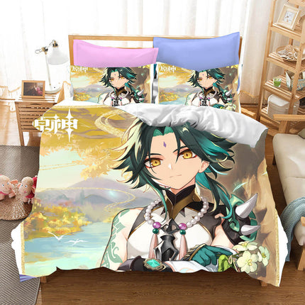 Genshin Impact Cosplay Bedding Set Quilt Covers Without Filler