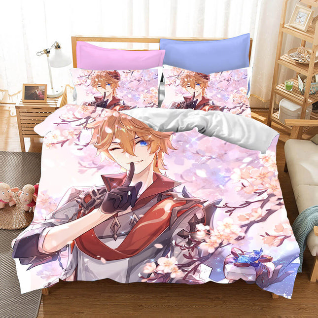 Genshin Impact Cosplay Bedding Set Quilt Covers Without Filler