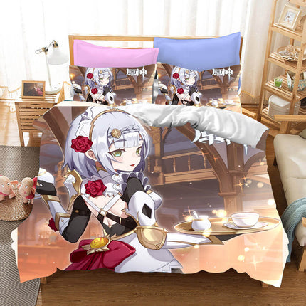 Genshin Impact Cosplay Bedding Set Quilt Covers Without Filler
