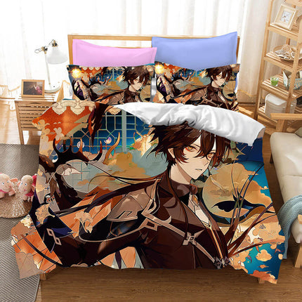 Genshin Impact Cosplay Bedding Set Quilt Covers Without Filler