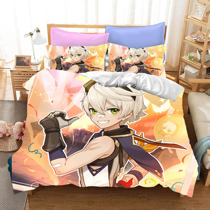 Genshin Impact Cosplay Bedding Set Quilt Covers Without Filler