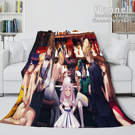 Genshin Impact Flannel Caroset Throw Cosplay Blanket