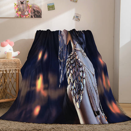 Game Ghost Blade Cosplay Flannel Fleece Blanket