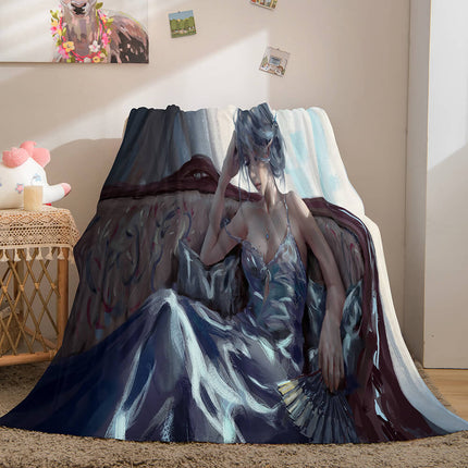 Game Ghost Blade Cosplay Flannel Fleece Blanket