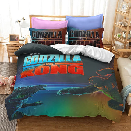 Godzilla vs King Kong Cosplay Bedding Quilt Cover Without Filler