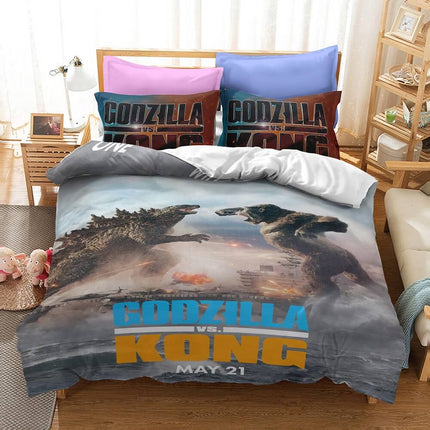 Godzilla vs King Kong Cosplay Bedding Quilt Cover Without Filler