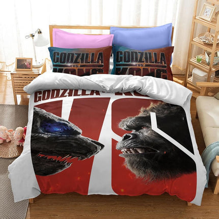 Godzilla vs Kong Cosplay Bedding Set Quilt Cover Without Filler