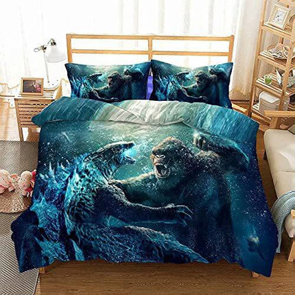 Godzilla vs Kong Cosplay Bedding Set Quilt Cover Without Filler