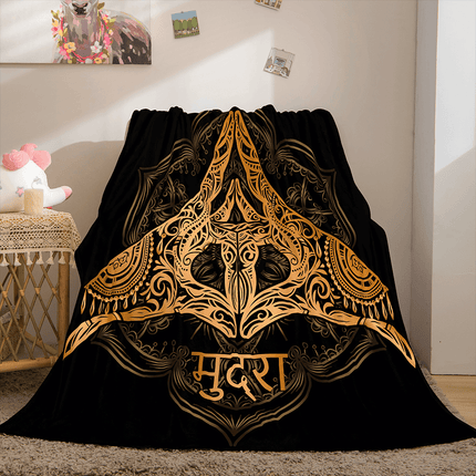 Golden Rune Soft Flannel Fleece Throw Cosplay Blanket
