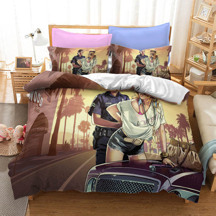 Grand Theft Auto Cosplay Bedding Set Quilt Cover Without Filler