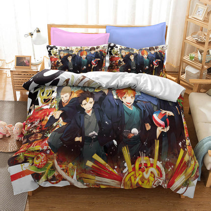 Haikyuu Cosplay Students Bedding Set Quilt Cover Without Filler