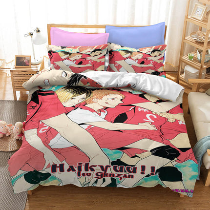 Haikyuu Cosplay Students Bedding Set Quilt Cover Without Filler