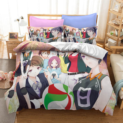 Haikyuu Cosplay Students Bedding Set Quilt Cover Without Filler