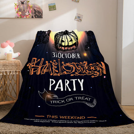 Halloween Castle Flannel Fleece Throw Cosplay Blanket