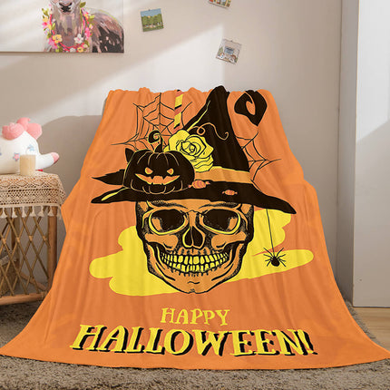 Halloween Castle Flannel Fleece Throw Cosplay Blanket