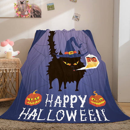 Halloween Castle Flannel Fleece Throw Cosplay Blanket