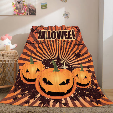 Halloween Castle Flannel Fleece Throw Cosplay Blanket