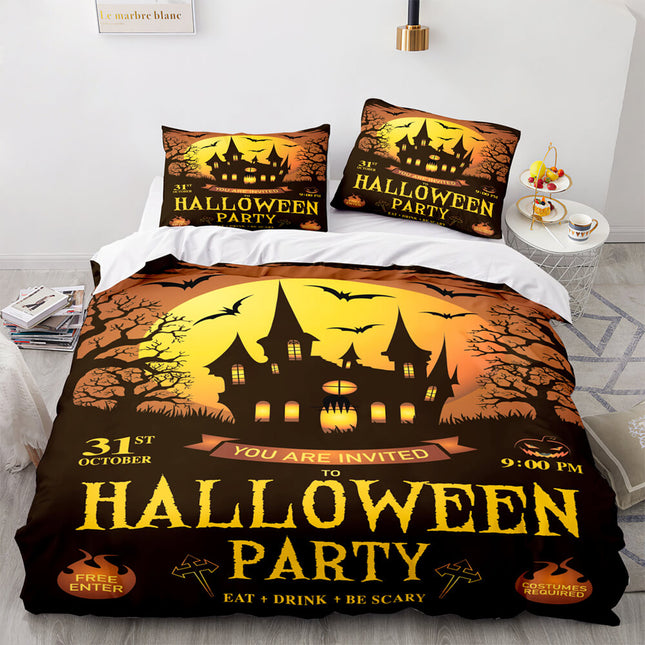Halloween Decor Bedding Set Quilt Cover Room Decoration