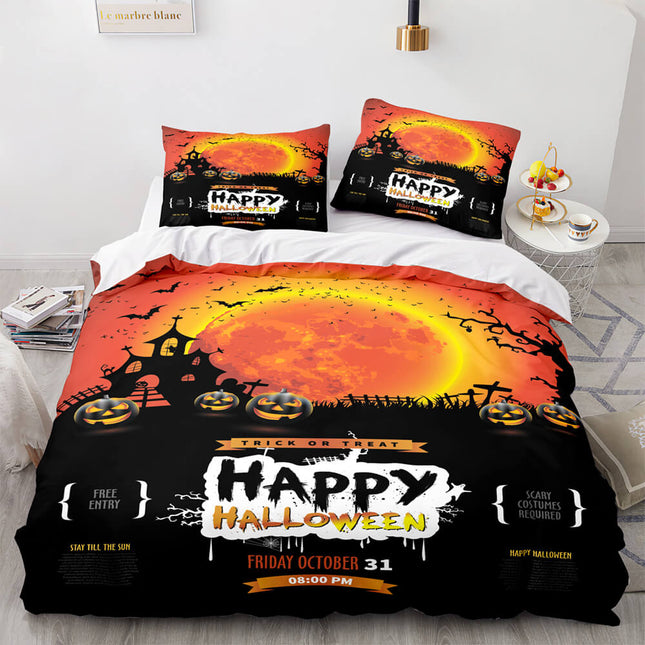 Halloween Decor Bedding Set Quilt Cover Room Decoration