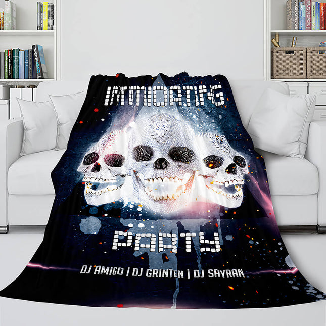 Halloween Decoration Skeleton Skull Bed Blanket Flannel Blanket Sets