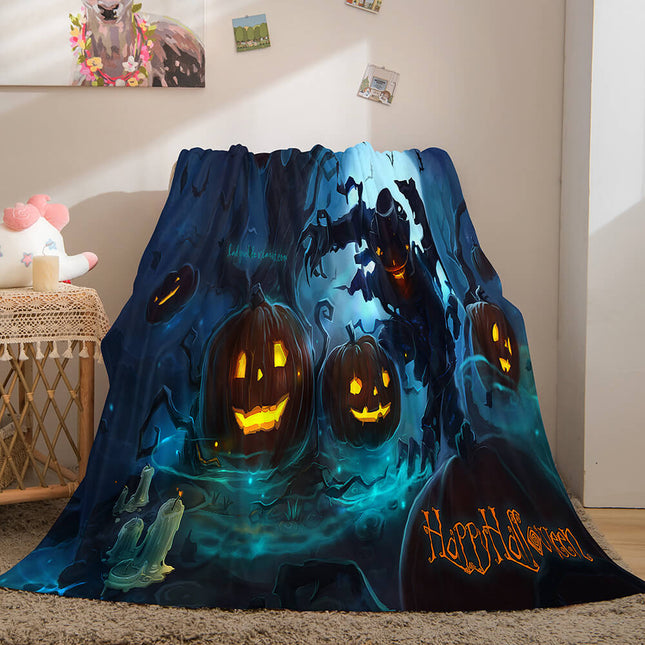 Halloween Flannel Caroset Throw Cosplay Blanket