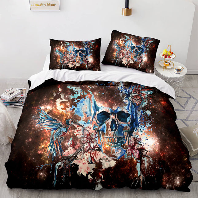 Halloween Horror Skeleton Skull Bedding Sets Quilt Covers Without Filler