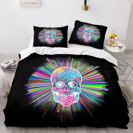 Halloween Horror Skeleton Skull Bedding Sets Quilt Covers Without Filler