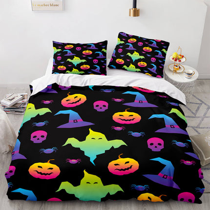 Halloween Pumpkin Cosplay Bedding Set Quilt Cover