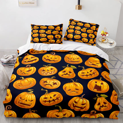 Halloween Pumpkin Cosplay Bedding Set Quilt Cover