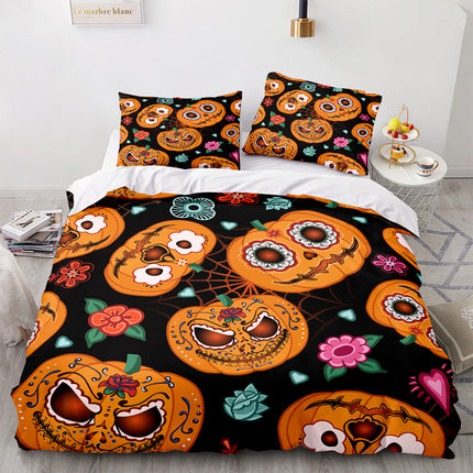 Halloween Pumpkin Cosplay Bedding Set Quilt Cover