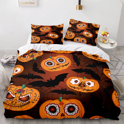 Halloween Pumpkin Cosplay Bedding Set Quilt Cover