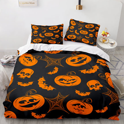 Halloween Pumpkin Cosplay Bedding Set Quilt Cover