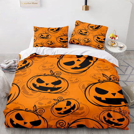 Halloween Pumpkin Cosplay Bedding Set Quilt Cover