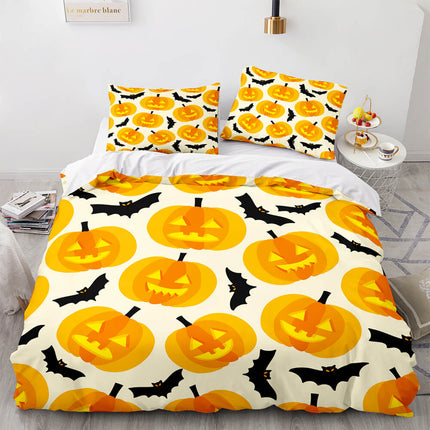 Halloween Pumpkin Cosplay Bedding Set Quilt Cover