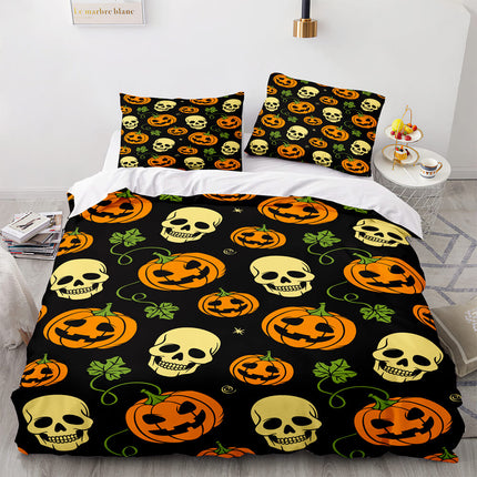 Halloween Pumpkin Cosplay Bedding Set Quilt Cover