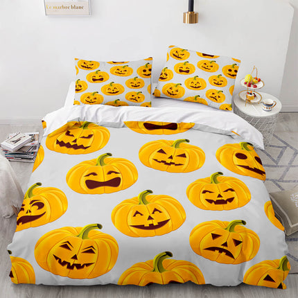 Halloween Pumpkin Cosplay Bedding Set Quilt Cover