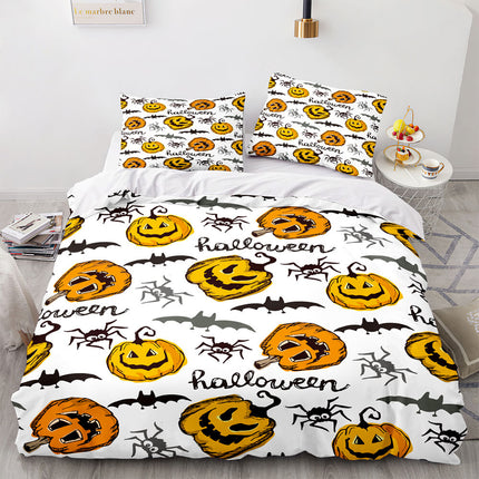 Halloween Pumpkin Cosplay Bedding Set Quilt Cover