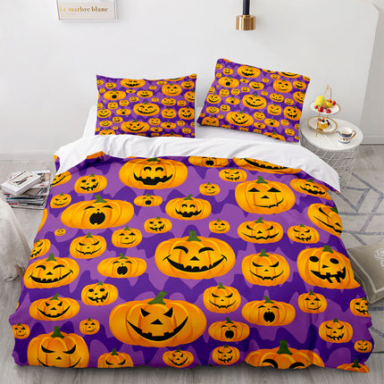 Halloween Pumpkin Cosplay Bedding Set Quilt Cover