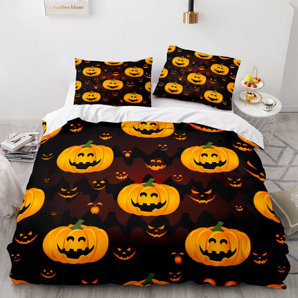 Halloween Pumpkin Cosplay Bedding Set Quilt Cover