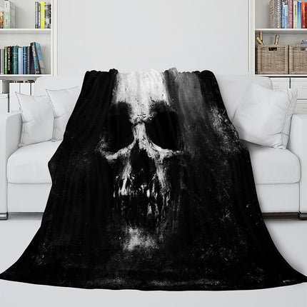 Halloween Skeleton Skull Flannel Blanket Throw Blanket