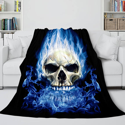 Halloween Skeleton Skull Flannel Blanket Throw Blanket