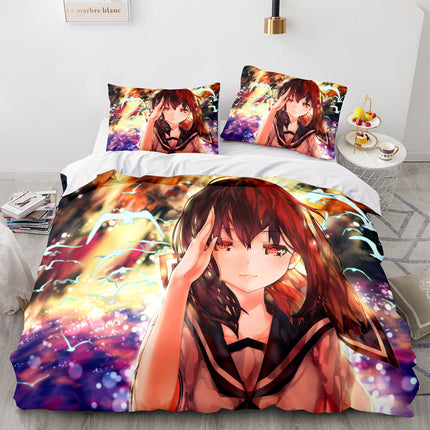 Hatsune Miku Pattern Bedding Set Quilt Cover Room Decoration