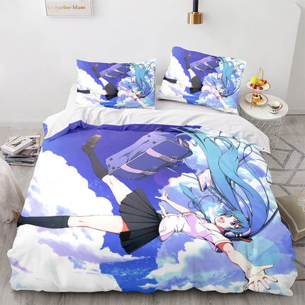 Hatsune Miku Pattern Bedding Set Quilt Cover Room Decoration