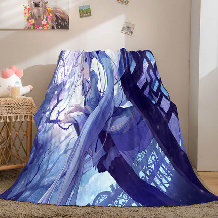 Hatsune Miku Cosplay Flannel Blanket Throw Soft Plush Bedding Sets