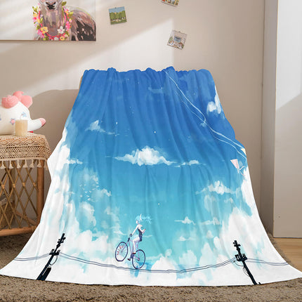 Hatsune Miku Cosplay Flannel Blanket Throw Soft Plush Bedding Sets