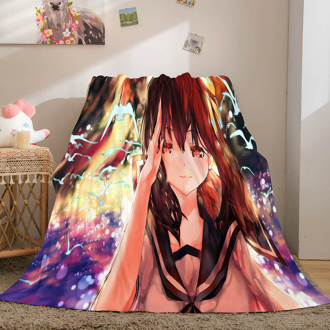 Hatsune Miku Cosplay Flannel Blanket Throw Soft Warm Plush Bed Sets