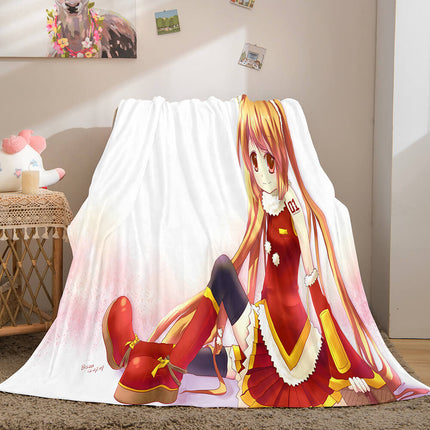 Hatsune Miku Cosplay Flannel Blanket Throw Soft Warm Plush Bed Sets