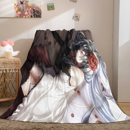 Hatsune Miku Cosplay Soft Flannel Blanket Throw