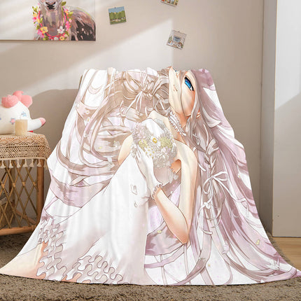 Hatsune Miku Cosplay Soft Flannel Blanket Throw